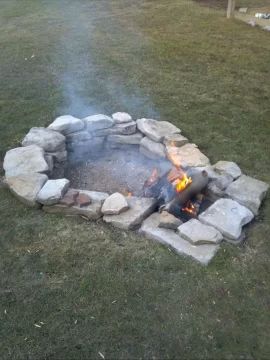 [Hearth.com] The keyhole firepit comes to life.......