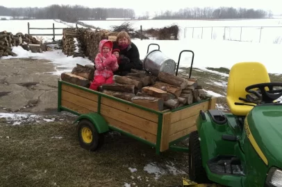 [Hearth.com] Pic of my crew bringing in the wood...