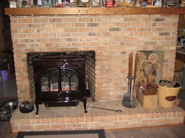 [Hearth.com] Mantle heat shield installed