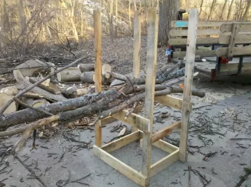 [Hearth.com] Prepared The Pole Cutting Pallet Project Today