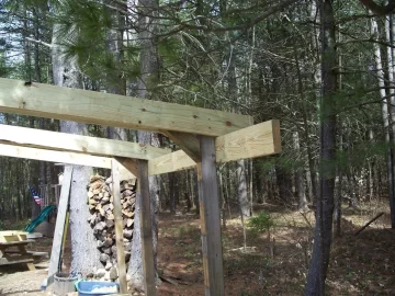 [Hearth.com] Turning a fence into a woodshed - my "green" woodsheld build