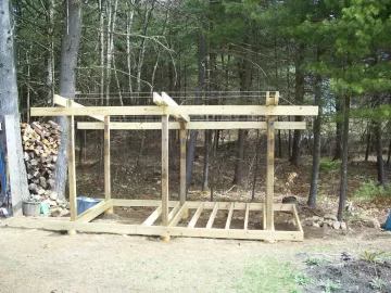 [Hearth.com] Turning a fence into a woodshed - my "green" woodsheld build