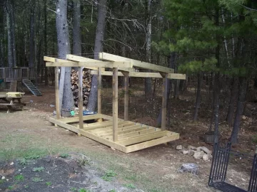 [Hearth.com] Turning a fence into a woodshed - my "green" woodsheld build