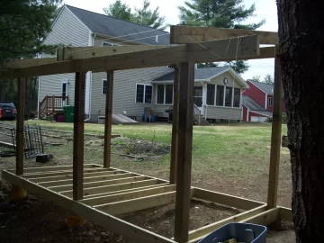 [Hearth.com] Turning a fence into a woodshed - my "green" woodsheld build