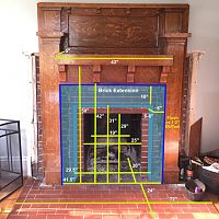 Mantle with Brick Fill / Extension