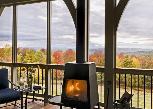 Preway Cone Stove on Screened-In Deck/Porch